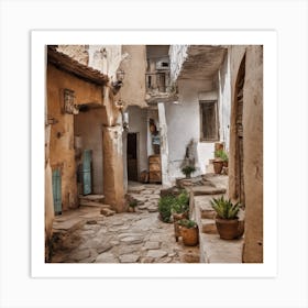 Narrow Alley In The Old Town Art Print