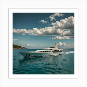 Yacht On The Water Art Print