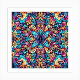 Psychedelic Mandala Art Print