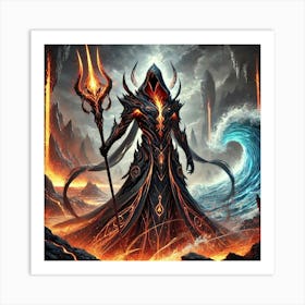 A Scene Showcasing The Elder Warden, The Supreme L Art Print