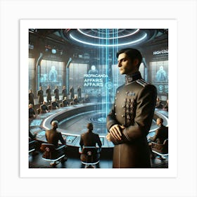 A Futuristic Scene Depicting The Leadership Of The Art Print