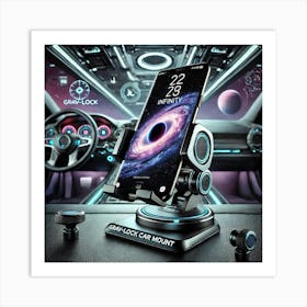 A Futuristic Car Mount Called The Grav Lock Car Mo Art Print