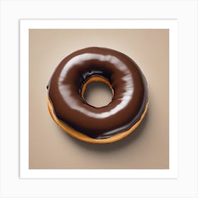 Chocolate Donut Art Print