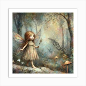 Fairy In The Woods Art Print