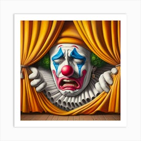 Clown Crying Art Print