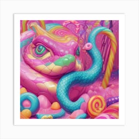Candy Snake Art Print