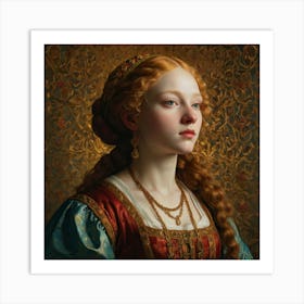 A Classical Portrait In Renaissance Style 1 Art Print