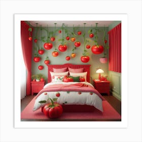 Tomato Bedroom Art Print