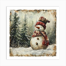 Snowman Art Print