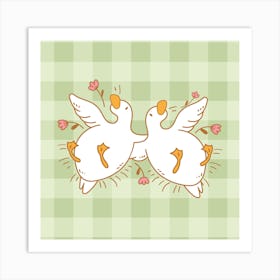 Ducks In Love Art Print