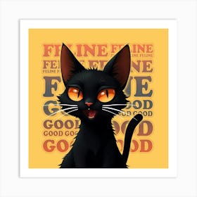 Black Cat,Feline Good Poster