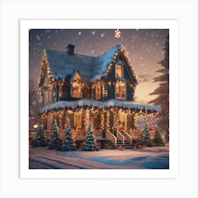 Christmas House 148 Art Print