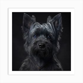 Portrait Of A Scottish Terrier Art Print