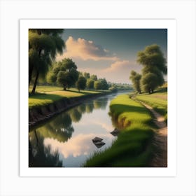 Landscape Painting 153 Art Print