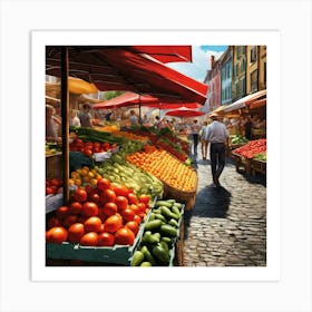 Fruit Market Art Print