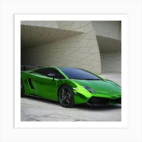 Green Lamborghini Art Print