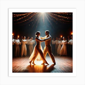 Dancers In A Ballroom 1 Art Print