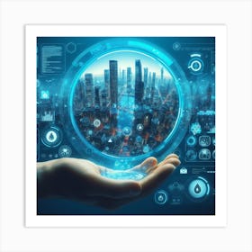 Futuristic Hand Art Print