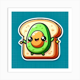 Avocado Toast Sticker Art Print