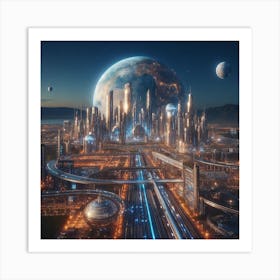 Futuristic Cityscape 8 Art Print