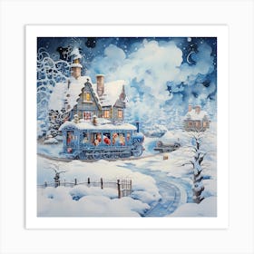 Watercolour Yule Harmony Art Print