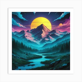 Mountain Landscape 33 Art Print