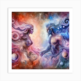 Saturn And Venus Art Print