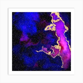 100 Nebulas in Space with Stars Abstract n.114 Art Print