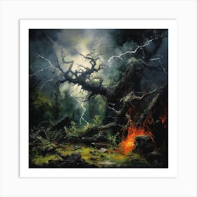 'Smoke And Fire' Art Print