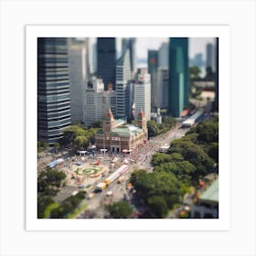 Cityscape Of Singapore Art Print