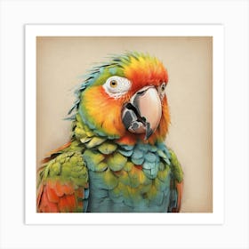 Colorful Parrot 45 Art Print