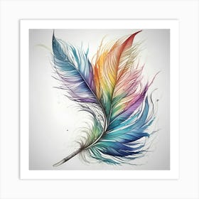 Feather Painting 16 Art Print