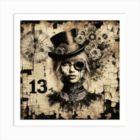 Steampunk Girl 13 1 Art Print