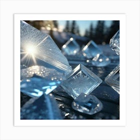 Glass ice outside Art Print