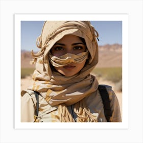 Portrait Of A Woman In The Desert Art Print