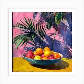 Oranges In A Bowl Art Print