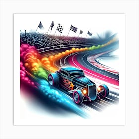 Hot Rod Race Car Art Print