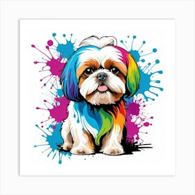 Graffiti Shih Tzu 1 Art Print