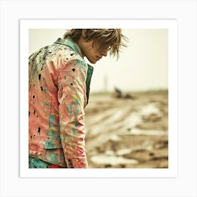 Young Man In A Colorful Jacket Art Print