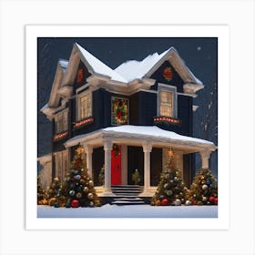 Christmas House 40 Art Print