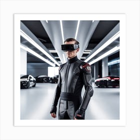 Man In Vr Glasses Art Print