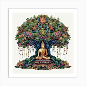 Buddha Tree Art Print