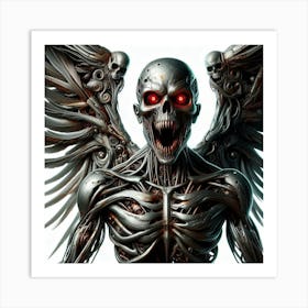 Skeleton With Wings 1 Art Print