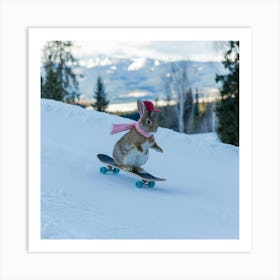 A Photo Of A Rabbit With A Skateboard Ri 4zk5bjgar6opgdvx8wofdg Dqk8w Diskw3pabn7wnyxa Art Print