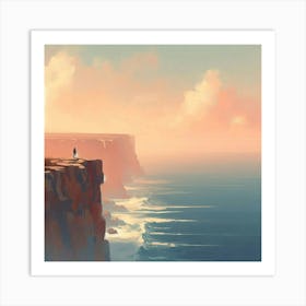 Sunset On The Cliffs Art Print