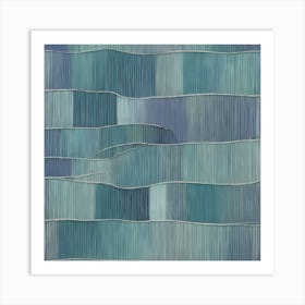 Blue Wall Art Print