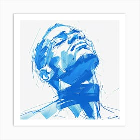 Blue Man 1 Art Print