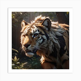 Tiger In The Forest Art Print