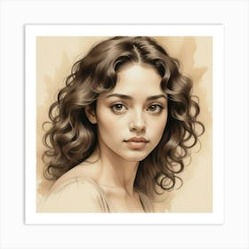 Portrait Of A Young Woman 3 Art Print