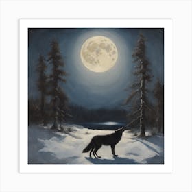 Howling Wolf Art Print